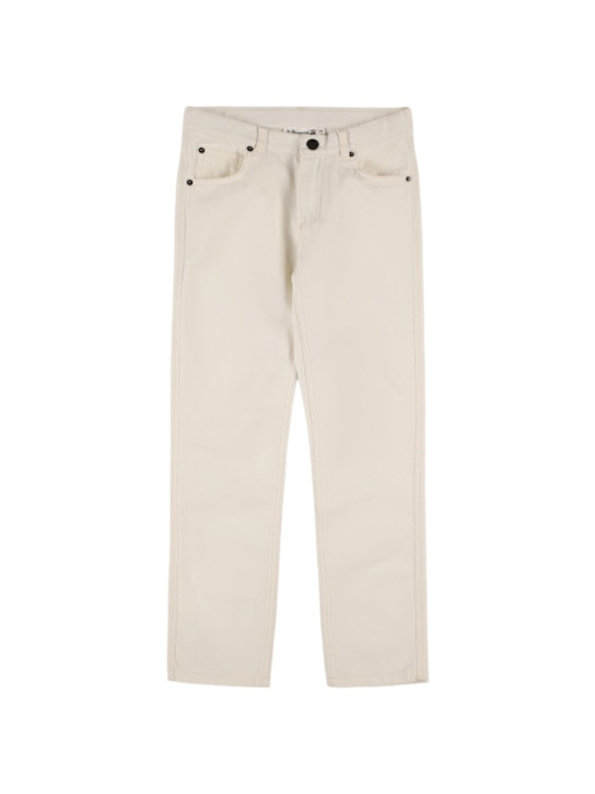 Bonpoint: Cotton denim jeans - White - kids-boys_0 | Luisa Via Roma
