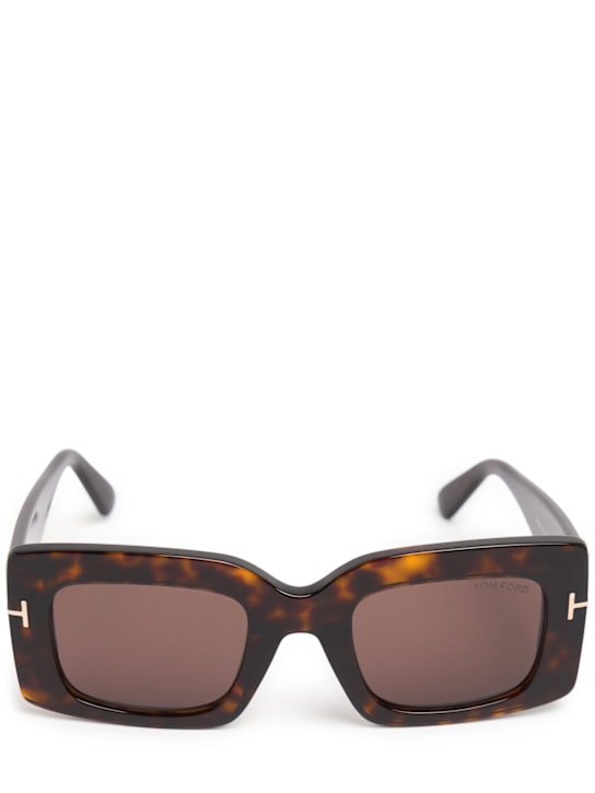 Tom Ford: Brigitta squared acetate sunglasses - Dark Havana - women_0 | Luisa Via Roma