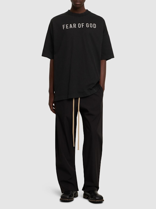 Fear of God: Short sleeve t-shirt - Black - men_1 | Luisa Via Roma