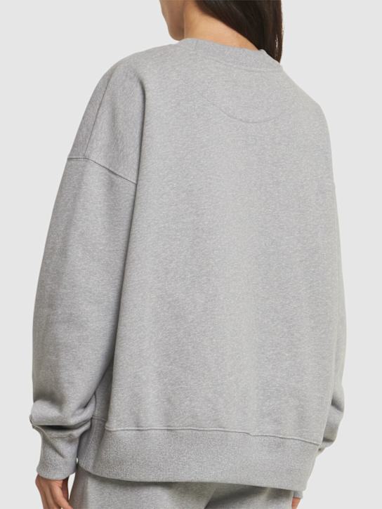 The Attico: Cotton jersey sweatshirt - Grey - women_2 | Luisa Via Roma