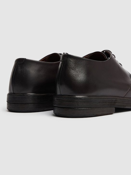 Marsell: Zucca Zeppa leather derby shoes - Dark Brown - men_3 | Luisa Via Roma