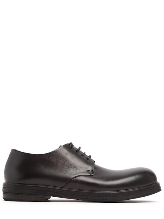 Marsell: Zucca Zeppa leather derby shoes - Dark Brown - men_0 | Luisa Via Roma