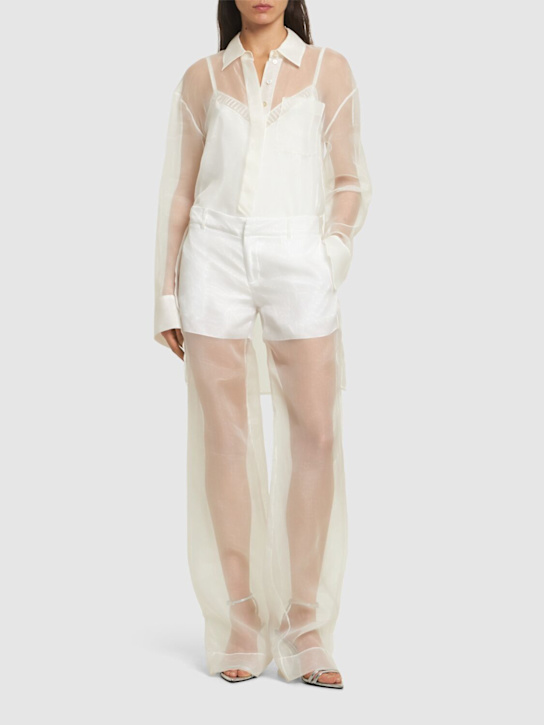 Del Core: Silk chiffon pants - women_1 | Luisa Via Roma