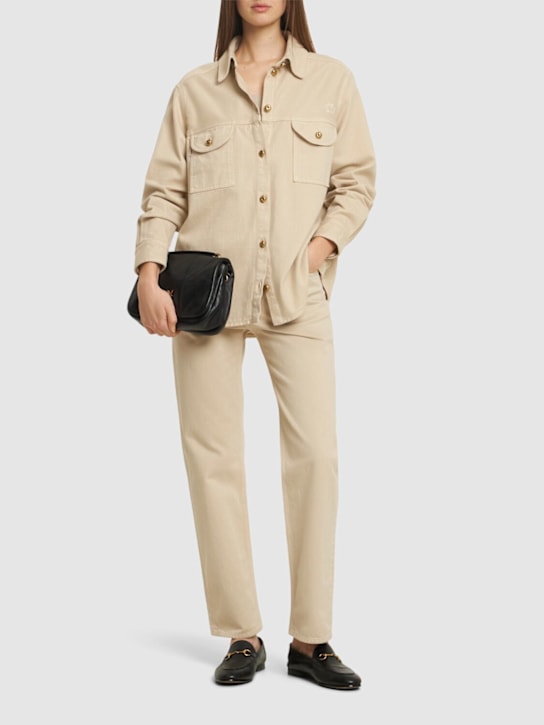 Blazé Milano: Berber cotton denim shirt - women_1 | Luisa Via Roma