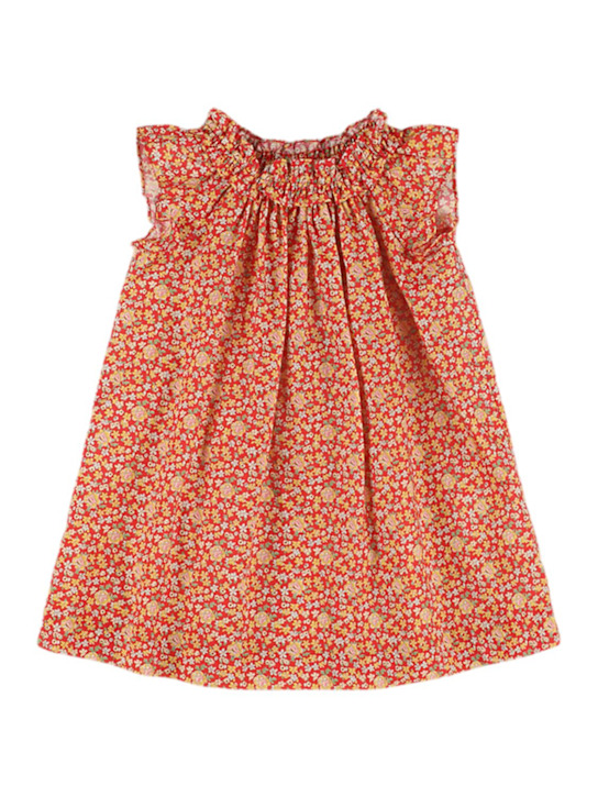 Bonpoint: プリント入りコットンモスリンドレス - マルチカラー - kids-girls_0 | Luisa Via Roma