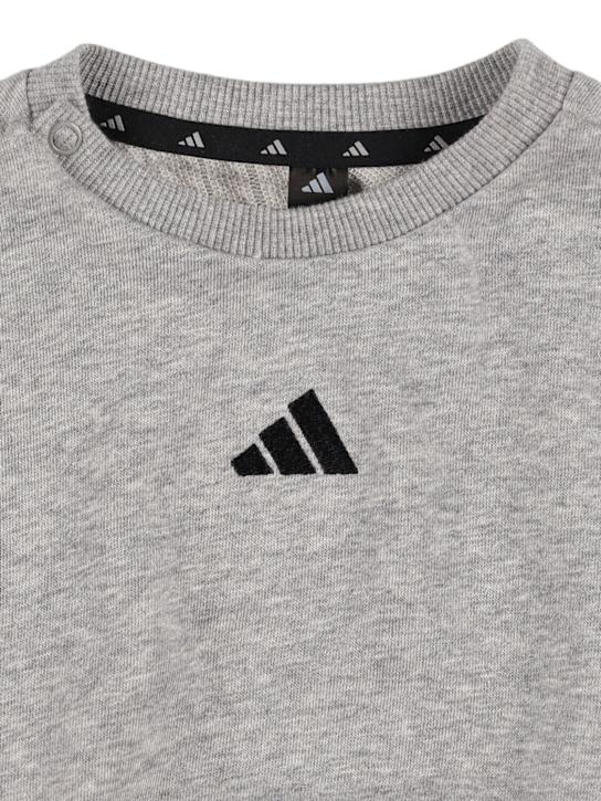 adidas Originals: Cotton blend sweatshirt & sweatpants - Gri - kids-boys_1 | Luisa Via Roma