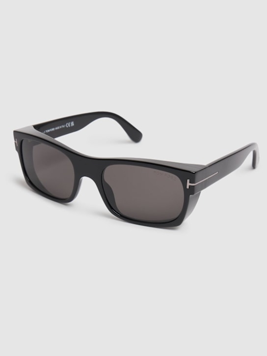 Tom Ford: Juan squared acetate sunglasses - Black/Smoke - women_1 | Luisa Via Roma