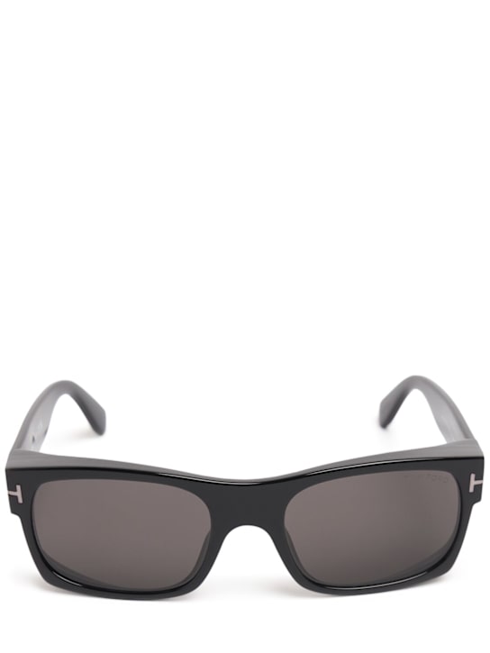 Tom Ford: Juan squared acetate sunglasses - Black/Smoke - women_0 | Luisa Via Roma