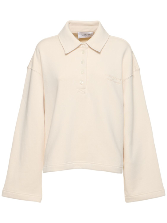 Cotton jersey polo top - Thumbnail 1