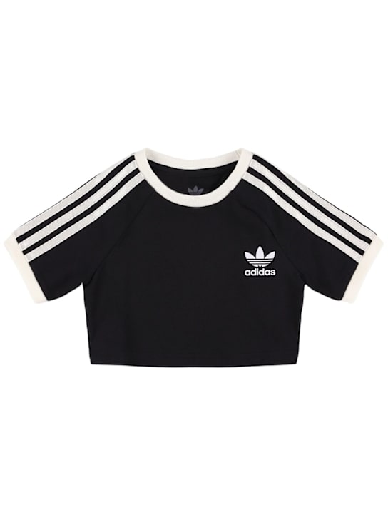 adidas Originals: Stretch cotton t-shirt w/logo - kids-girls_0 | Luisa Via Roma