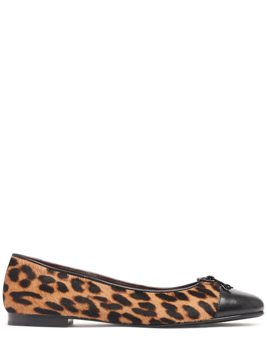 Tory Burch: Ballerine in pelle 10mm - Leopard/Nero - women_0 | Luisa Via Roma