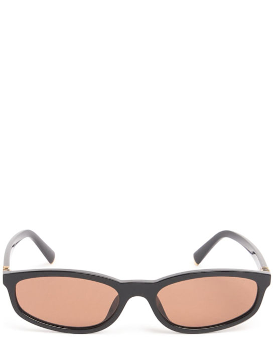 Miu Miu: Regard oval acetate sunglasses - women_0 | Luisa Via Roma
