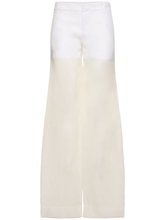 Del Core: Silk chiffon pants - women_0 | Luisa Via Roma