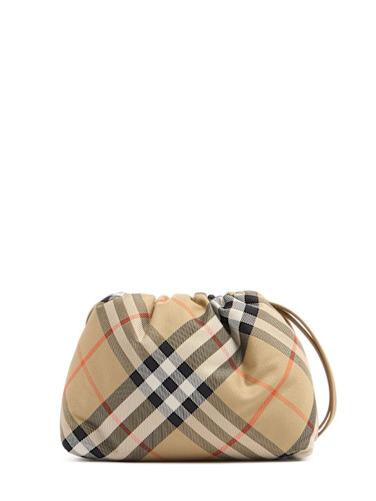 Burberry: Borsa a spalla in nylon check - kids-girls_0 | Luisa Via Roma