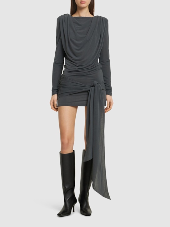 Rotate: Ligiana draped jersey mini dress - women_1 | Luisa Via Roma