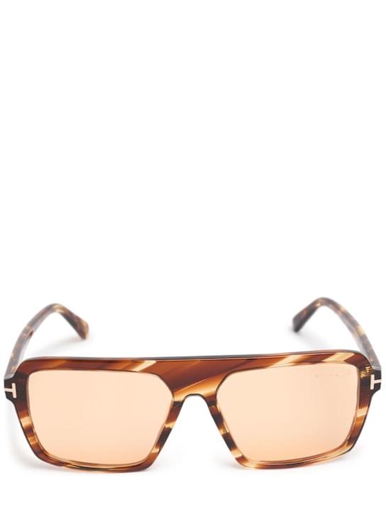 Tom Ford: Vincent squared acetate sunglasses - Blonde Havana - men_0 | Luisa Via Roma