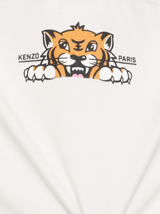 Kenzo Paris: Happy Tiger classic cotton t-shirt - Off-White - men_4 | Luisa Via Roma