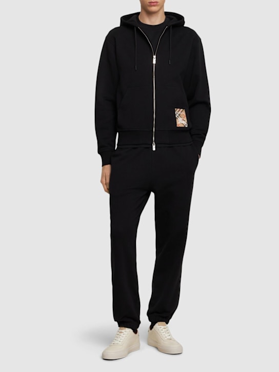 Burberry: Hoodie mit Reißverschluss „Burberry Check“ - men_1 | Luisa Via Roma