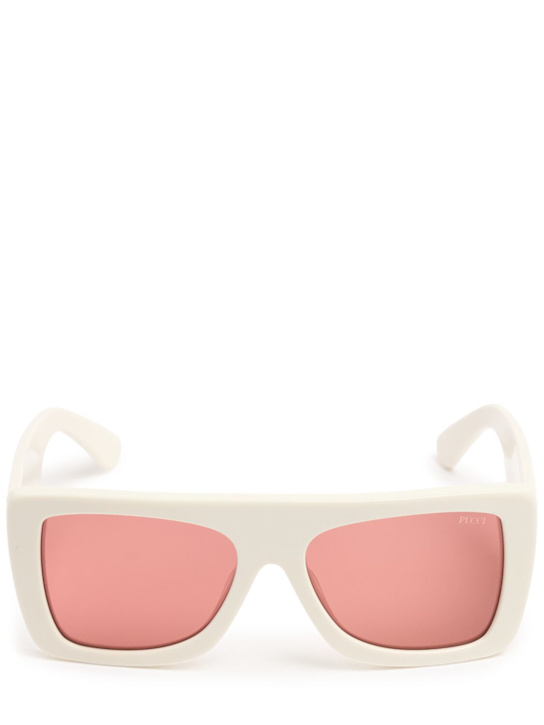 Pucci: Pucci Color Explosion acetate sunglasses - White - women_0 | Luisa Via Roma
