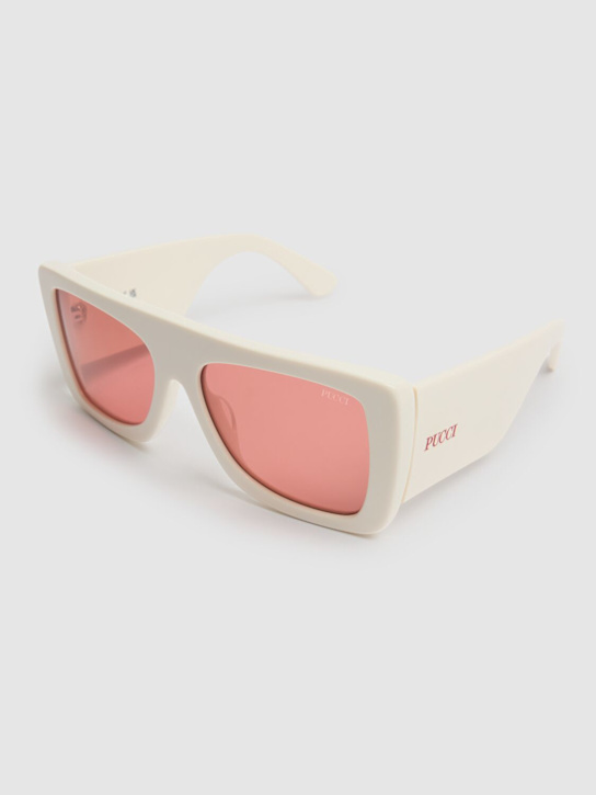 Pucci: Pucci Color Explosion acetate sunglasses - White - women_3 | Luisa Via Roma