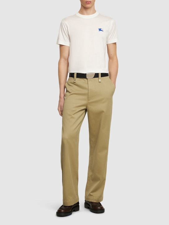 Burberry: Logo cotton jersey t-shirt - men_1 | Luisa Via Roma