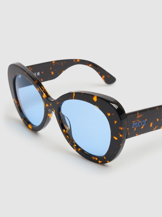Pucci: Pucci Color Explosion acetate sunglasses - Dark Havana - women_2 | Luisa Via Roma