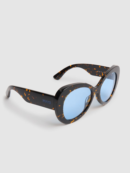 Pucci: Pucci Color Explosion acetate sunglasses - Dark Havana - women_3 | Luisa Via Roma