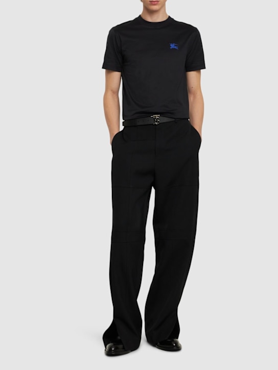 Burberry: Logo cotton t-shirt - men_1 | Luisa Via Roma