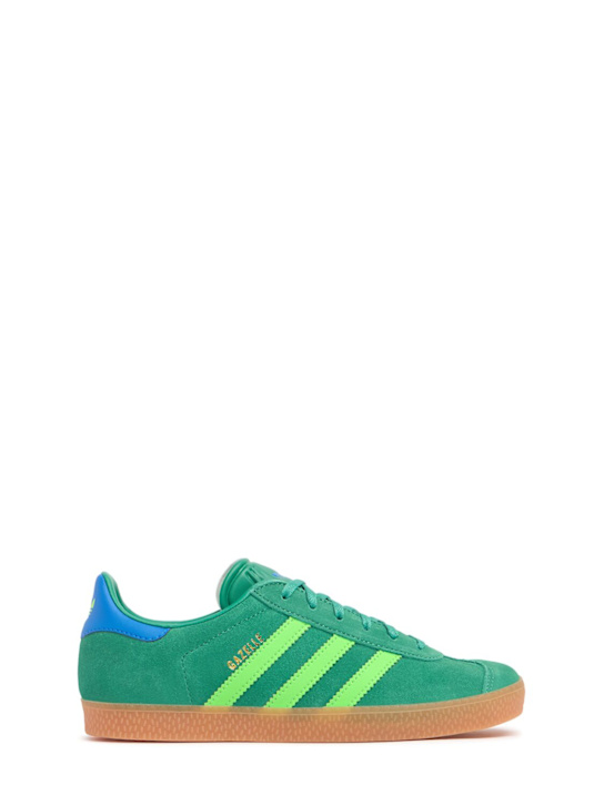 adidas Originals: Gazelle lace-up sneakers - Green - kids-boys_0 | Luisa Via Roma