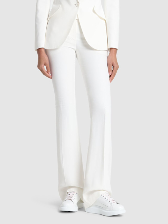 McQueen: 45mm Leather sneakers - White - women_1 | Luisa Via Roma