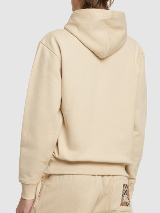 Burberry: Burberry Check label hoodie - men_2 | Luisa Via Roma