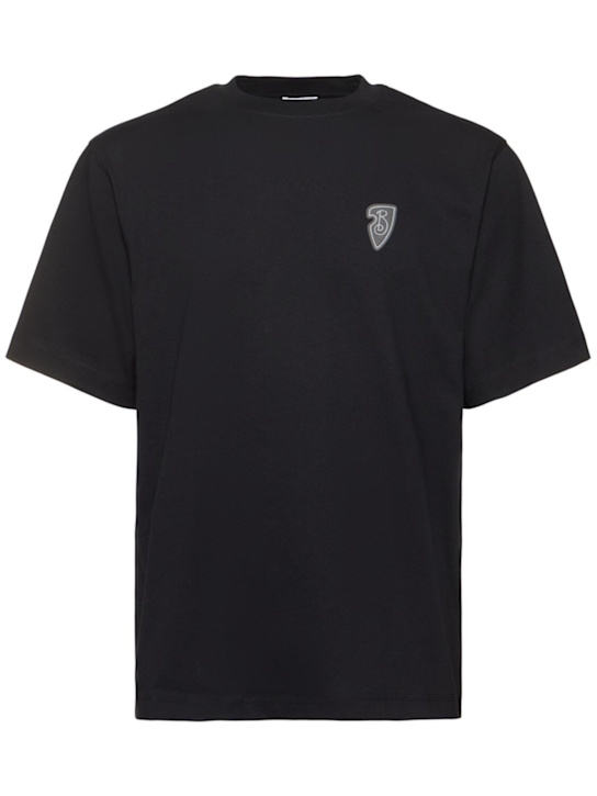 Burberry: Big Flagpole Knight t-shirt - Black - men_0 | Luisa Via Roma