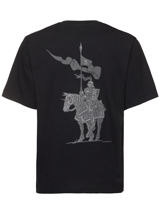 Burberry: Big Flagpole Knight t-shirt - Black - men_3 | Luisa Via Roma