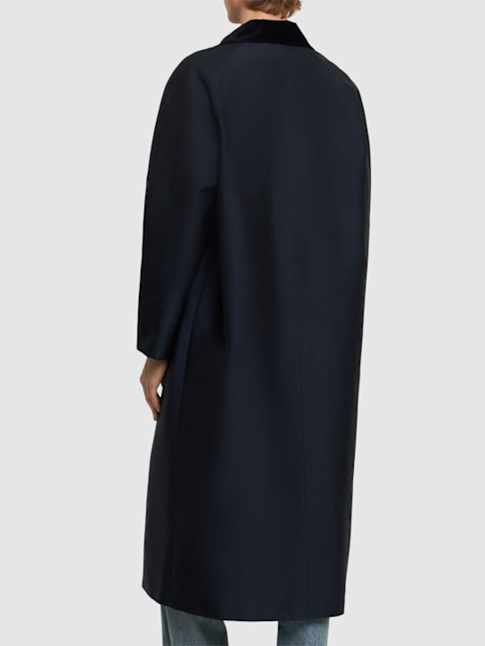 SUNFLOWER: Raglan cotton blend coat - Navy - men_2 | Luisa Via Roma