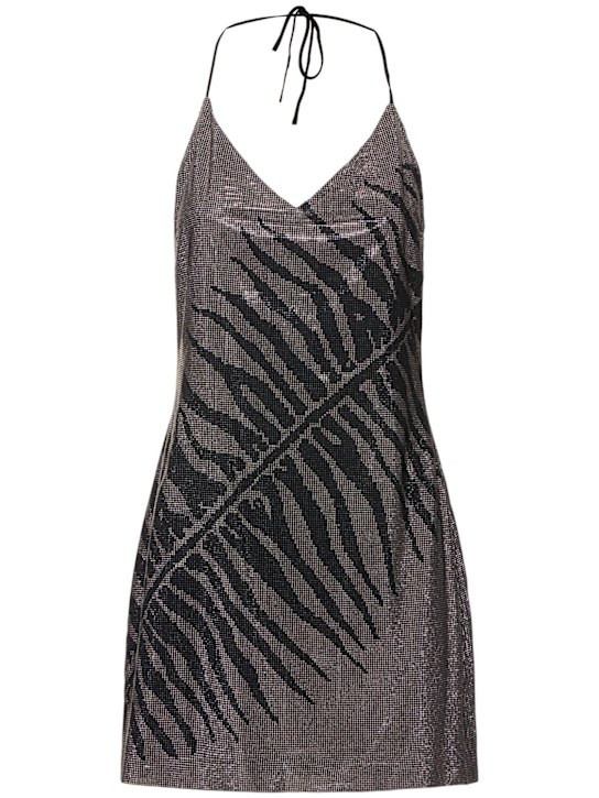 Zebra studded georgette minidress - Thumbnail 1