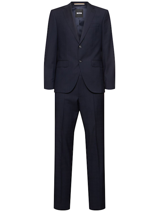 Boss: Jeckson wool suit - Dark Blue - men_0 | Luisa Via Roma