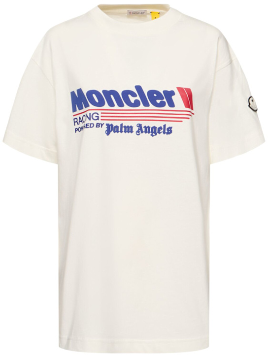 Moncler Genius: T-shirt Moncler x Palm Angels in cotone - women_0 | Luisa Via Roma