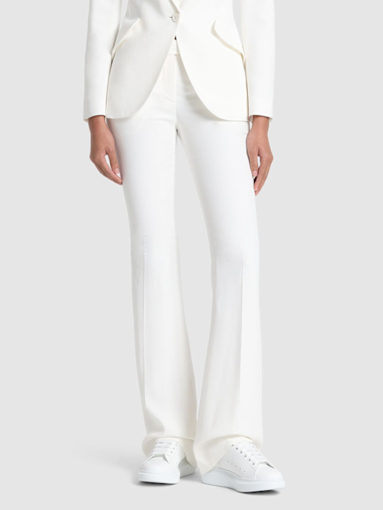 McQueen: 45mm Leather sneakers - White/Blue - women_1 | Luisa Via Roma