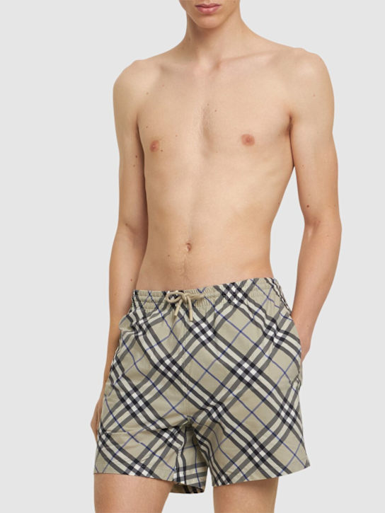 Burberry: Check swim shorts - men_1 | Luisa Via Roma