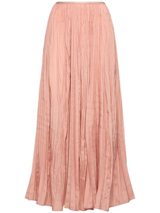 Forte_forte: Viscose blend plissé sarong skirt - women_0 | Luisa Via Roma