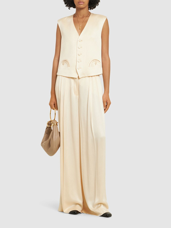 Blazé Milano: Feral viscose blend satin vest - women_1 | Luisa Via Roma