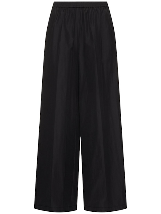 Forte_forte: Elastic waist taffeta wide leg pants - women_0 | Luisa Via Roma