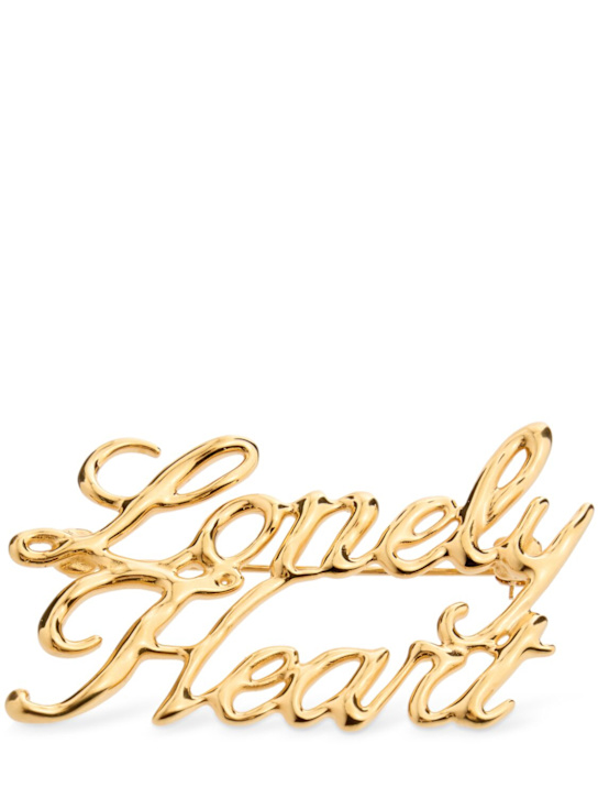 Jil Sander: Lonely Heart pin - Gold - women_0 | Luisa Via Roma