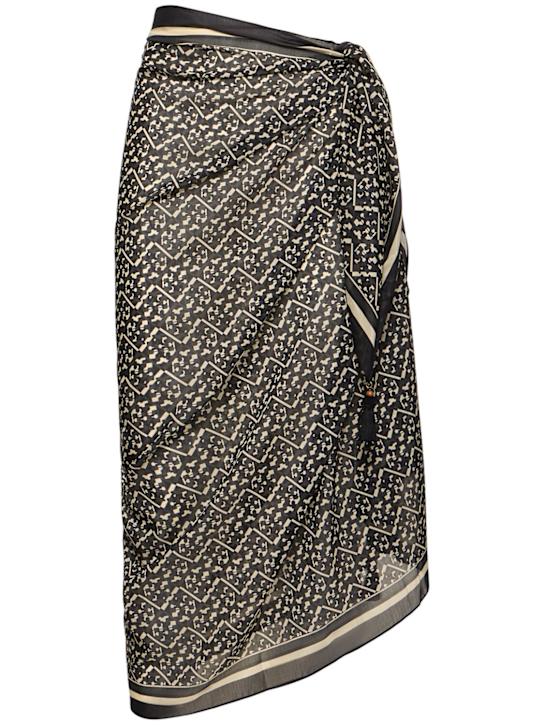 Tory Burch: Printed cotton & silk pareo - women_0 | Luisa Via Roma