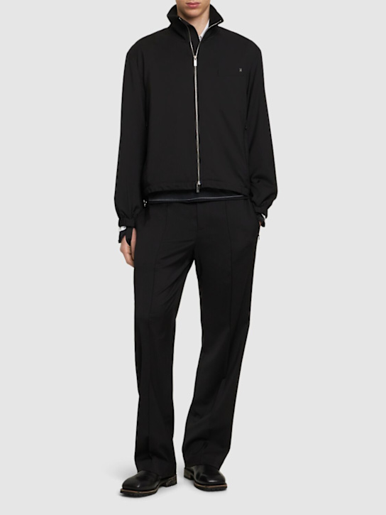 Helmut Lang: Zip-up wool bomber jacket - men_1 | Luisa Via Roma