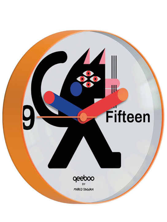 Qeeboo: Black Cat wall clock - ecraft_1 | Luisa Via Roma