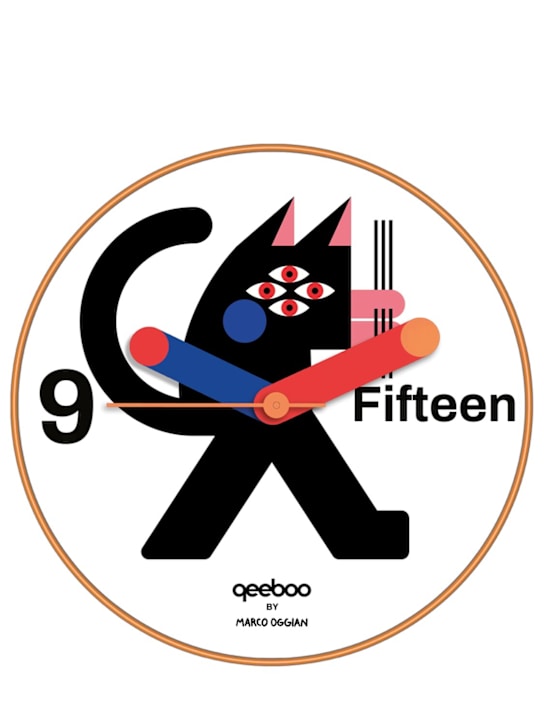 Qeeboo: Black Cat wall clock - ecraft_0 | Luisa Via Roma