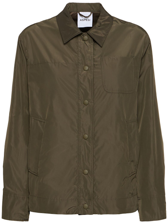 ASPESI: Jodie technical padded jacket - Military Green - women_0 | Luisa Via Roma