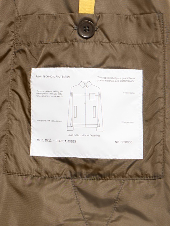 ASPESI: Jodie technical padded jacket - Military Green - women_5 | Luisa Via Roma