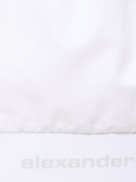 Alexander Wang: Cropped shirt w/ twisted hem - White - women_4 | Luisa Via Roma